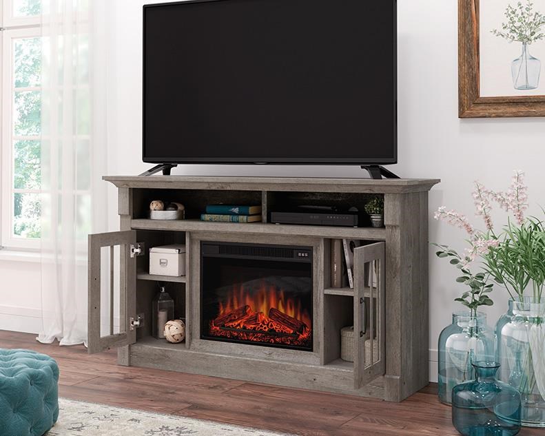Sauder tv credenza best sale
